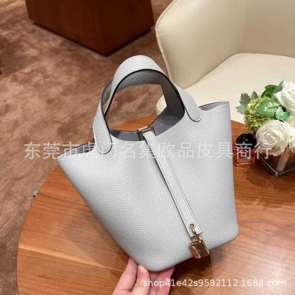 

authentic handbag desinger totes picotin bags new h home vegetable basket holy grail blue water bucket bag hand sewn wax thread tc skin litc