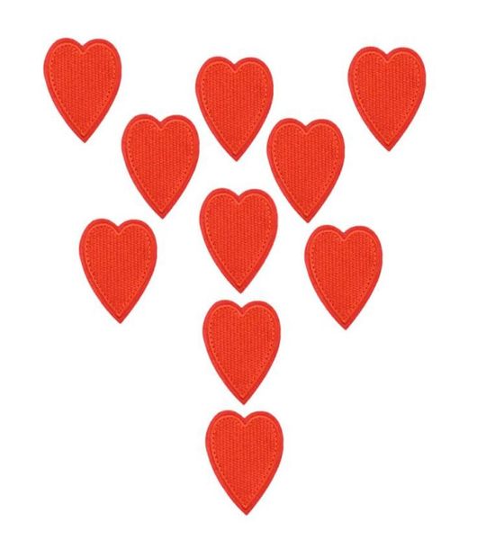 

10pcs embroidery patches for clothing iron fashion love heart patch for clothes applique sewing accessories badge on clothes iron 7619269, Black