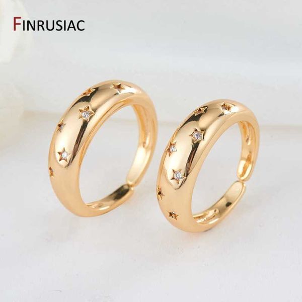 

fashionable gold plated adjustable open rings hamsa hand / star for women jewelry, Silver