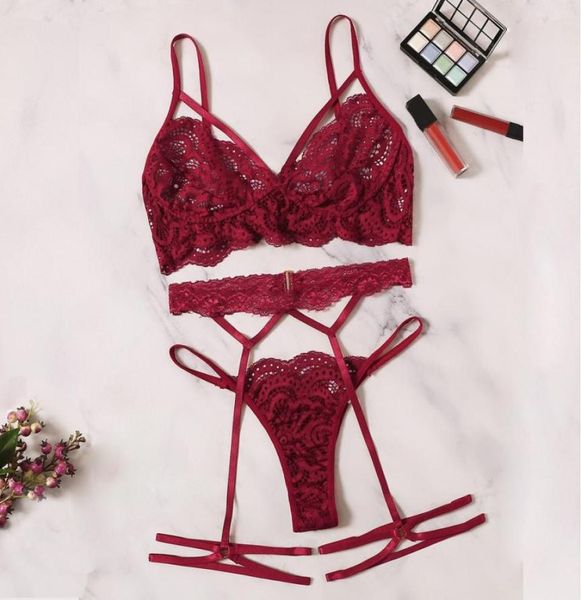 

lingerie bra set women039s lace red sling bra thong garter underwear set sxl sleepwear lingerie sets lenceria9401987, Red;black
