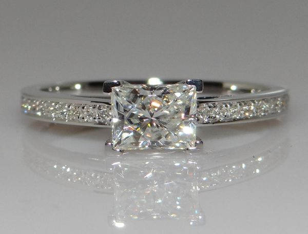 

new imitation 18k classic four square diamond ring diamond rings fashion partten jewelry women rings to get married2737354, Silver