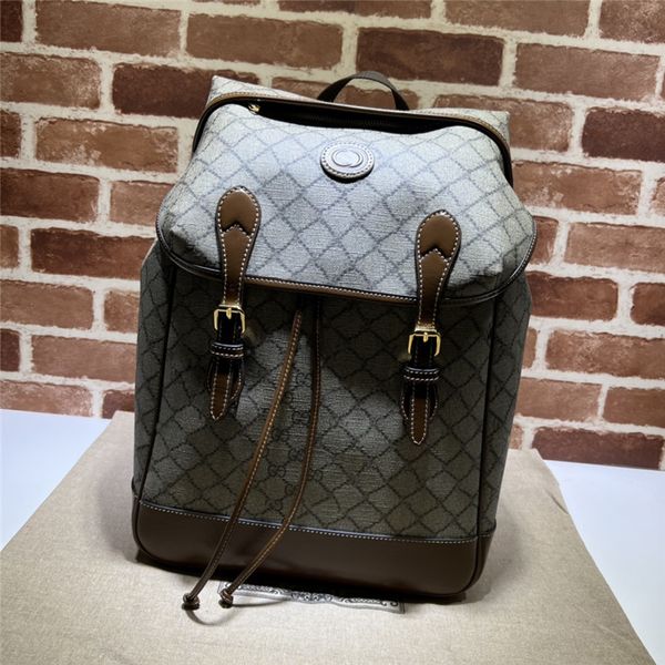 

designer luxury bags g backpack 696013 decorated interlocking g coated canvas large backpacks men women fashion leather schoolbag quality
