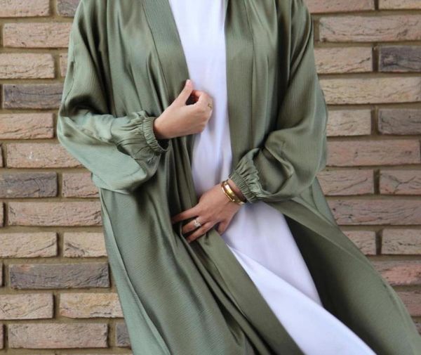 

ethnic clothing ramadan abayas for women kimono cardigan open abaya dubai satin fabric arabic muslim fashion hijab dress turkey is7368167, Red