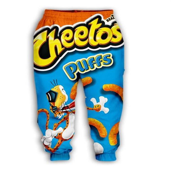 

new fashion 3d printed cheetos jogger sweatpants women men full length hip-hop trousers pants n03278u, Black