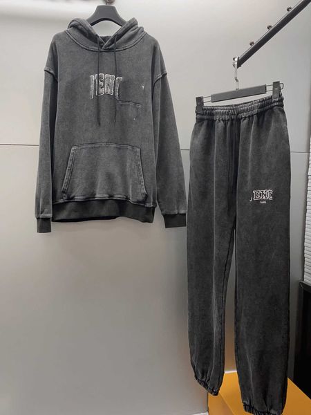 

autumn women two piece pants long sleeve hoodies set of 2 logo brand pants hoodie suit sportswear womens designer clothes, White