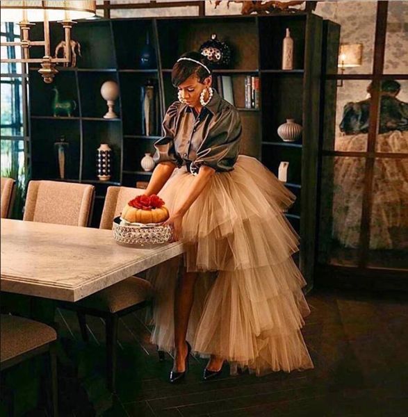 

champagne high low puffy tiered tulle skirts for women asymmetrical tutu skirt 2020 tulle skirt long faldas saia custom made8651471, Black