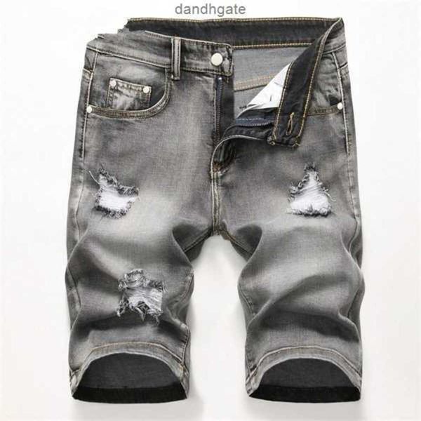 

men summer new men's short jeans fashion casual elastic denim shorts brand clothes jean homme pantalon x0621 d65t, White;black