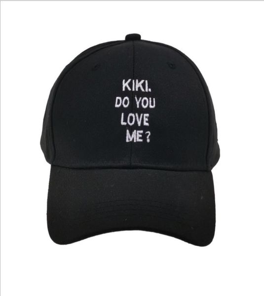 

foreign letter kiki do you love me cap embroidered cotton baseball cap4133663, Black;white