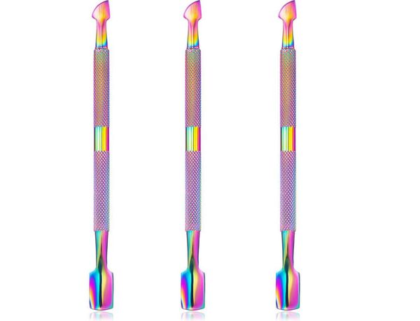 

wholes cuticle pusher cutter remover stainless steel colorful4017278