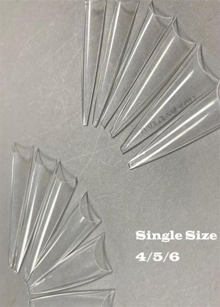 

100pcspack extra long point stiletto false nail tips acrylic gel salon half cover single size refill tip284k1949094, Red;gold