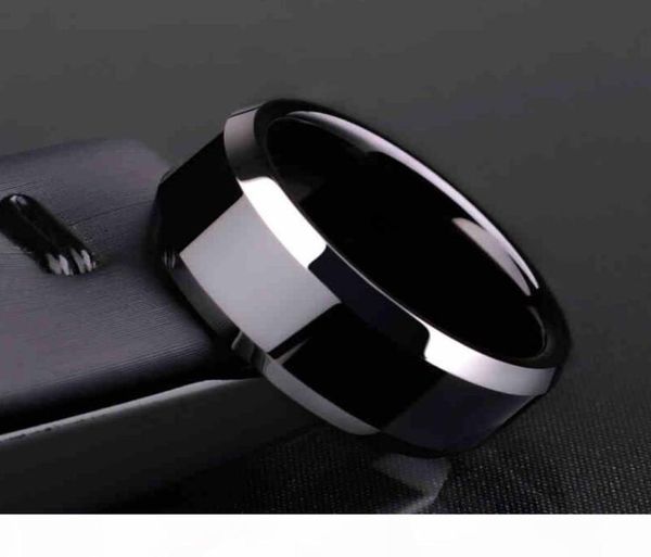 

fashion black titanium ring men finished classic engagement jewelry rings for male party wedding bands anillos9226273, Silver