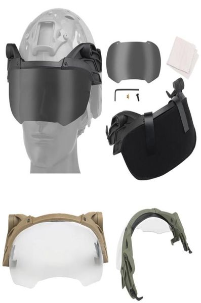 

outdoor paintball shooting goggles face protection gear sunglasses tactical fast wing side rail mount helmet goggles no021088112053, Black