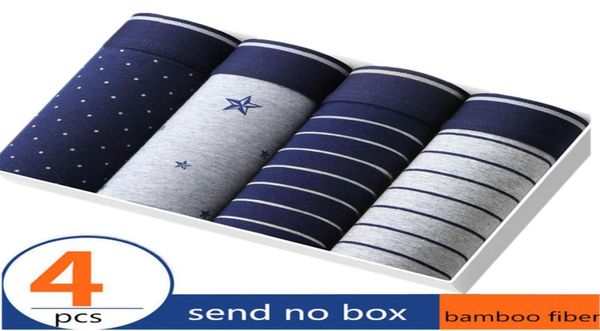

mens underwear boxers fashion printed men underpants boxer shorts modal male panties pouch sheath underpants vetement homme 4pcs3897903, Black;white