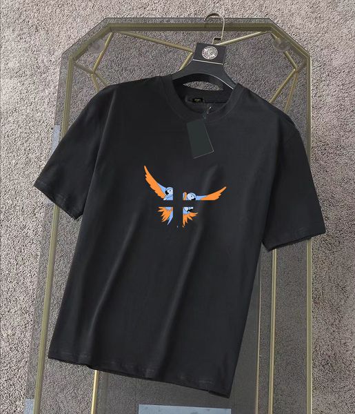 

designer famous mens t shirt letter print round neck short sleeve black white fashion men women tees#67, White;black