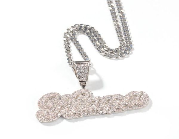 

small size custom initial letters name pendant necklace two colors women jewelry hip hop lovely diy gift1435127, Silver