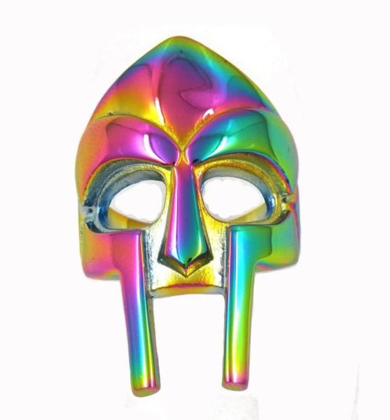 

fanssteel stainless steel mens or womens punk vintage tribal mask ring signet ring gift 11w95c20183785893768, Silver