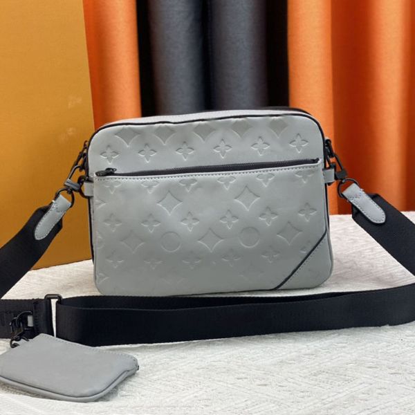 

fashion crossbody with pouch 3 in1 canvas bag men leather embossed shoulder bags man designer phone purse wallet