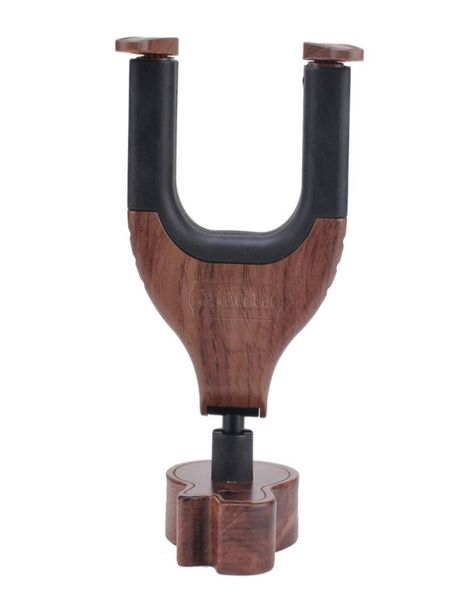 

hard wood base in guitar shape guitar hook black walnut wall mount holder for acoustic classical electric guitar bass5542211