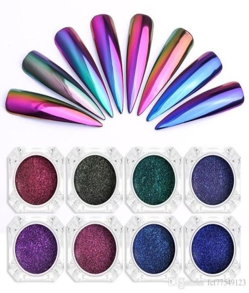 

tamax chrome mirror powder nail art glitter chameleon pigment powder manicure nail tips decoration accessories gel polish dust3246224, Silver;gold