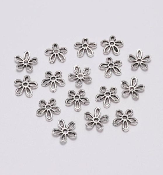 

500pcs tibetan silver flower metal bead caps bead end caps 115mm filigree jewelry findings connector beads cap diy jewelry8573002