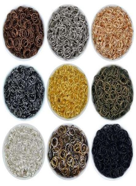 

9color 200pcs open jump ring link loop silver gold rhodium black bronze for diy jewelry findings connector5681558