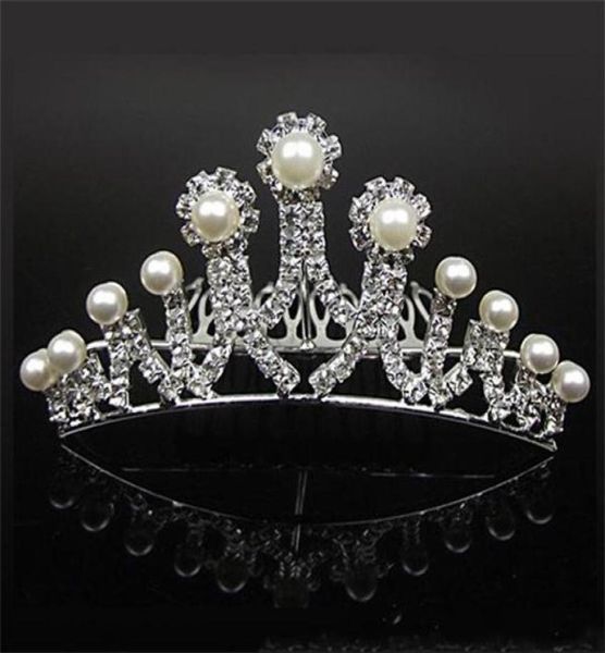 

18007crowns popular beautiful hair accessories comb crystals rhinestone bridal wedding party tiara 453 inch197 inch 7834602, Silver