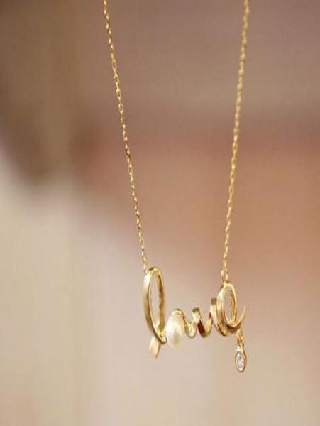 

pendant necklace pearl love pendants necklaces collares jewelry christmas gift love chain necklaces4481693, Silver