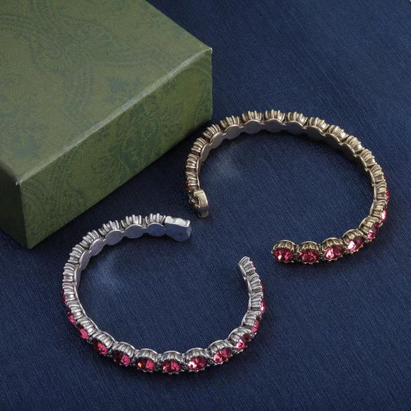 

luxurys desingers bracelets gemstone bracelet vintage chain zircon retro temperament exquisite female bracelet simple jewelry light luxury s, Black