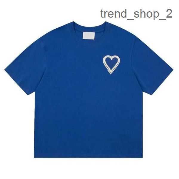 

2023 designers amiparis shirit spring classic heart solid color big love round neck heart short sleeve t-shirt for men and women amis 5 5y3f, White;black