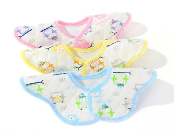 

10pcs whole new baby bibs flowers waterproof double covered button ecological cotton bibs 360 degrees modeling double baby bib62142078091