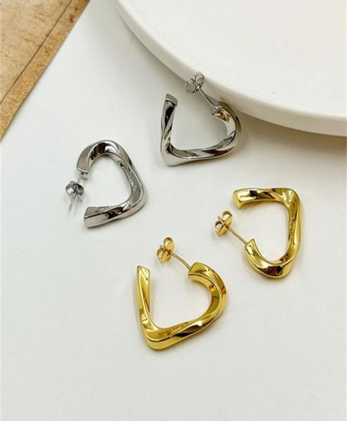 

new triangle earrings stud ed geometric lines light luxury commuter niche highend trend temperament fashion accessories7272266, Golden;silver