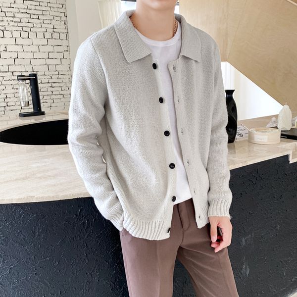 

men's sweaters cardigan male solid color knitted sweater autumn winter cotton cardigan men casual home buttons cardigans men's coa, White;black