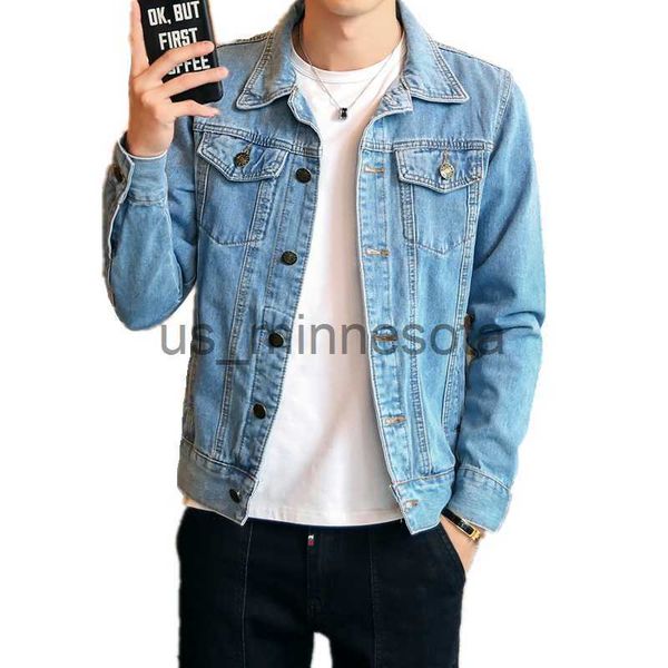 

men's jackets 2023 fashion mens denim jackets slim fit mens jeans jacket cotton outwear coat long sleeve hole male clothing size m4xl j, Black;brown
