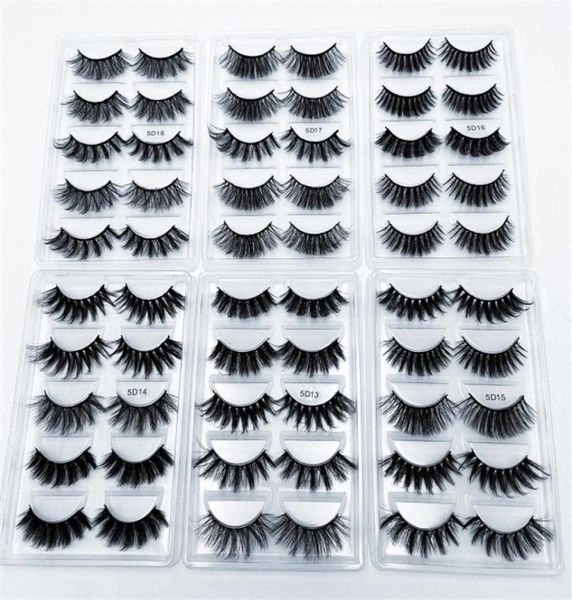 

new 5 pairs faux 3d mink eyelashes handmade false eyelash wispy fluffy long faux mink lashes natural eye makeup christmas gifts6818807