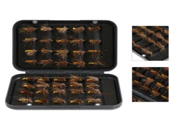 

fishing hooks 40pcs professional flies hook baits lures with storage box3407799