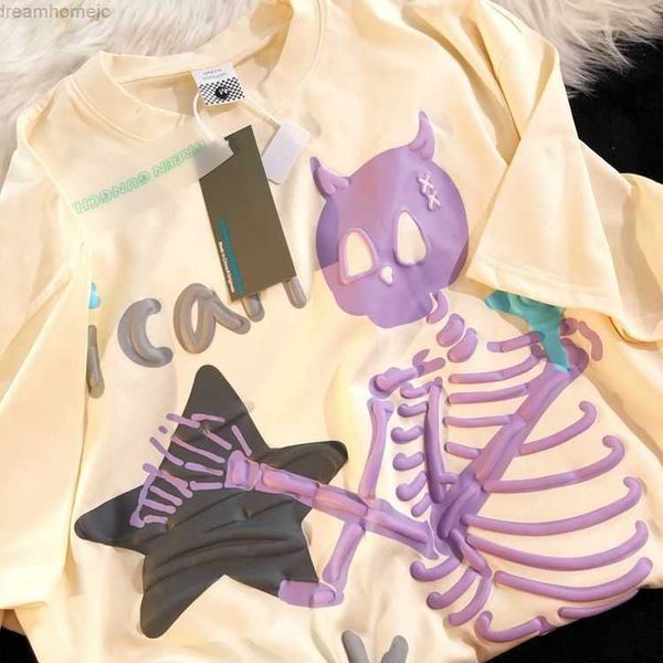 

summer y2k t shirt for men women oversize pattern printing lightweight personalized korean version tees short sleeve, White