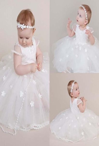 

white lace christening dress for baby girl first birthday outfit girl kids wedding party dress baptism baby girl applique dress2202682