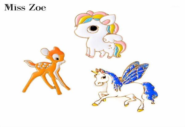 

pins brooches miss zoe lovely little horse deer brooch button pins denim clothes backpack pin badge cartoon animal jewelry gift f19386558, Gray