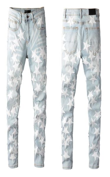 

mnes jeans fashion designer pattern printed light blue jean cool casual slim fit stretch youth denim pants 100 c4394163