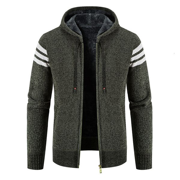 

men's sweaters men hooded cardigans jackets sweatercoats male winter thicker warm casual hoodies 3xl 230810, White;black