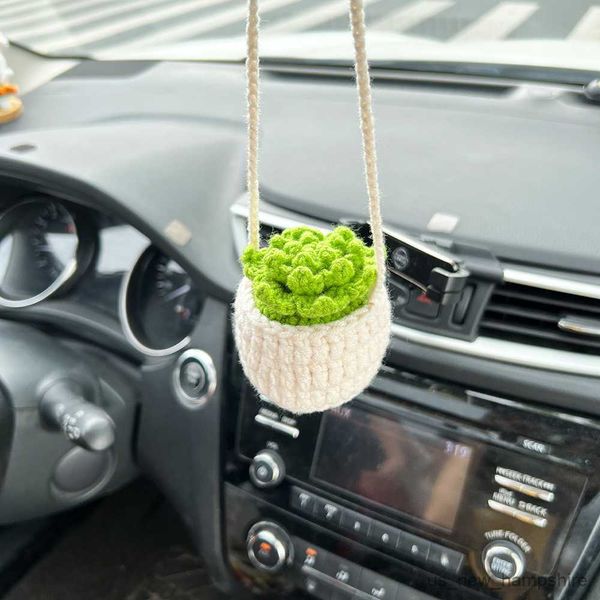 

decorations plant plants crochet succulent car hanging plant interior rear view mirror decor for women r230811