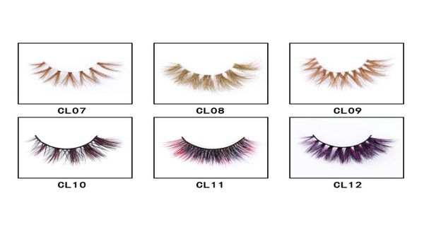 

cl series whole lot 15mm mink lashes simulation colored false eyelashes color packaging thick color lash bright eyes eyelash b9427758