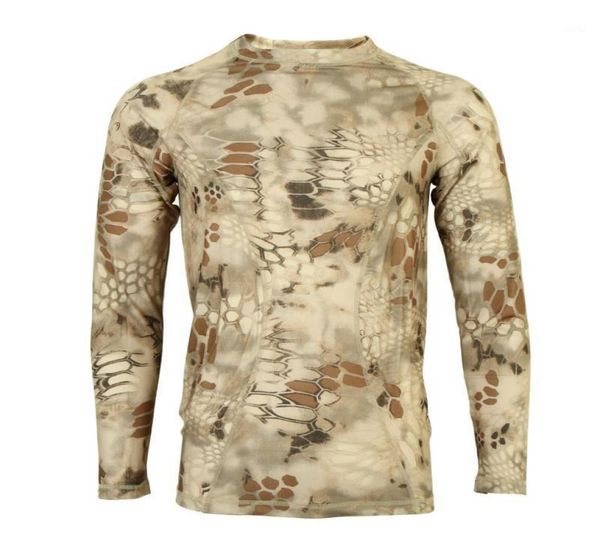 

men camouflage long sleeve quickdry shirt constrictor pattern16610215, Camo;black