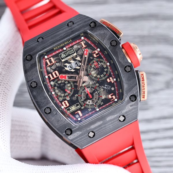 

watches f1 wristwatch designer luxury mens mechanical watch richa milles business leisure rm11 fully automatic fine steel case tape trend, Slivery;brown