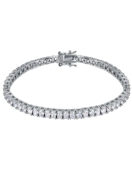 

real solid 925 silver 1521cm tennis bracelet jewelry pave full 3mm of 5a cz eternal gift for wife fine jewellery8676476, Golden;silver