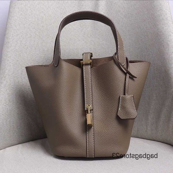 

tote hremes bags picotin lock bag upgraded togo leather gold buckle basket women's bucket designer handbag mczz