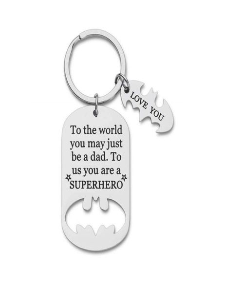 

stainless steel key chain father039s day creative giftsto the world you may just be a dad keychain daddy key rings5304047, Slivery;golden
