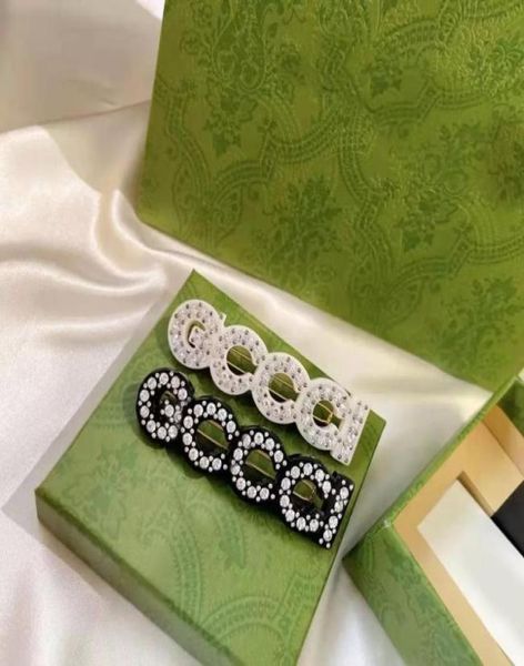 

new fashion hair clips barrettes ladies simple personality letters designer hairpins with box87800207864864, Golden;silver