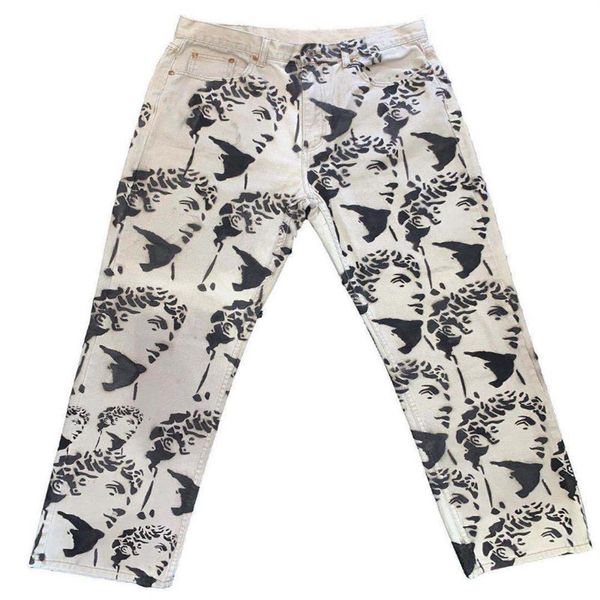 

men's jeans clothing straight tie dye hip hop style fashion casual loose pants street y2k cargo247r, Blue