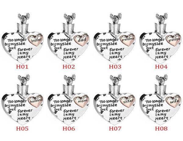 

2020 family number memorial ashes necklace pendant necklaces no longer by my side but forever in my heart cremation jewelry2379043, Silver